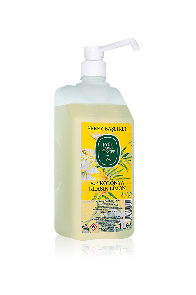 Eyüp Sabri Tuncer Kolonya Limon 1 L Sprey Başlıklı