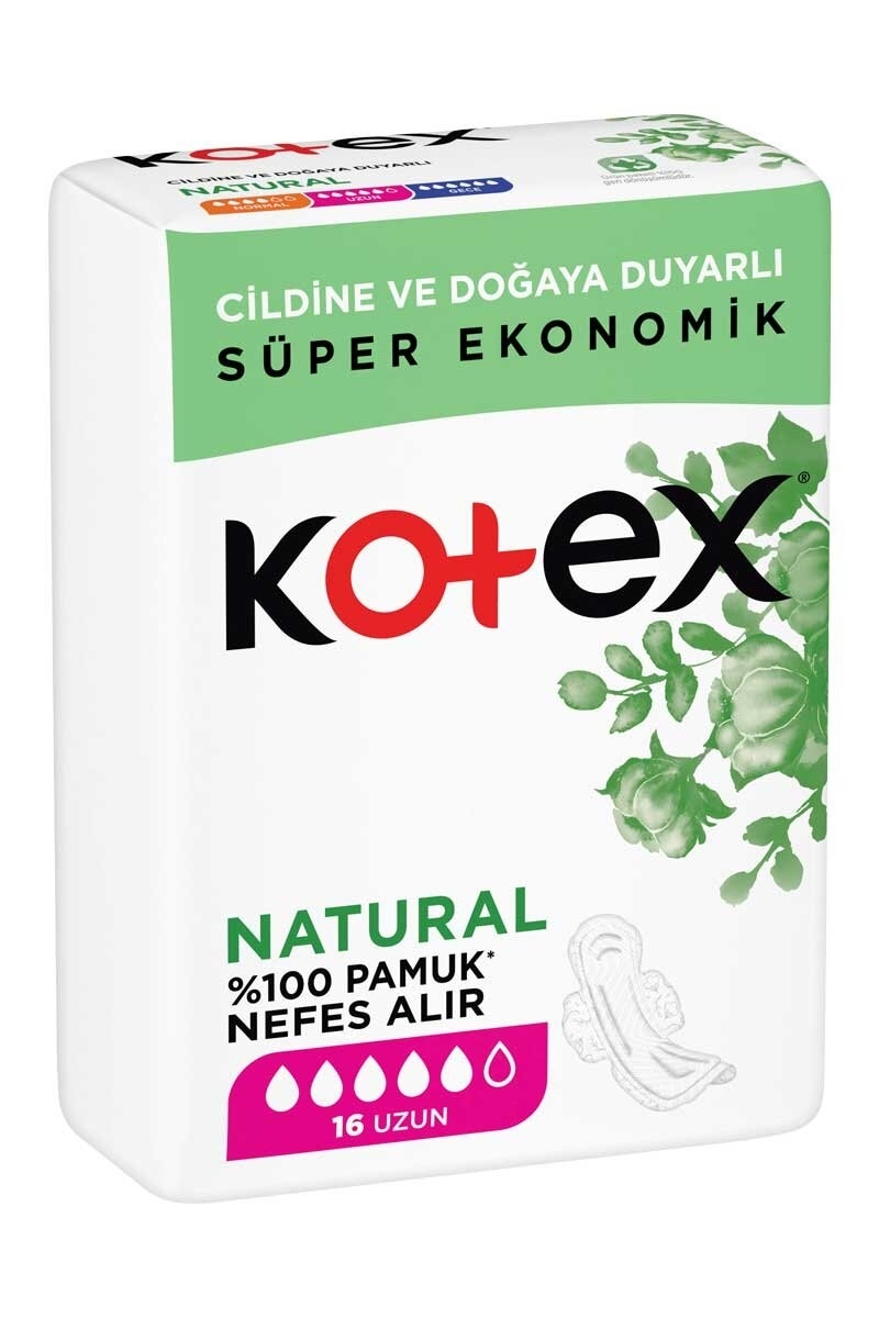 Kotex Natural Ultra Quadro Uzun 16'lı