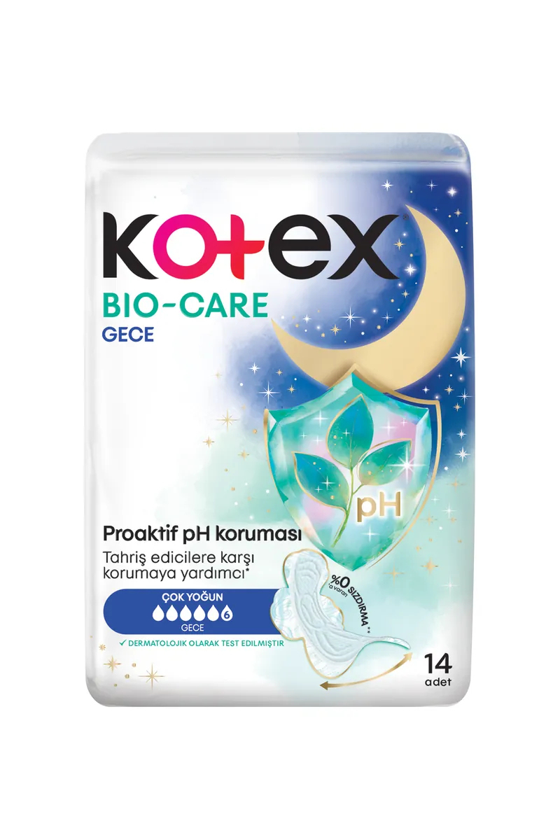 Kotex Bio Care Quadro Gece 14'lu