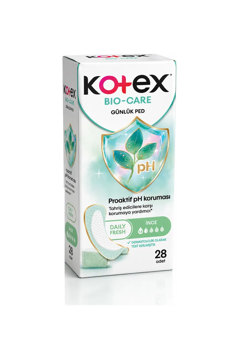 Kotex Bio Care İnce Gunluk Ped 28'lı