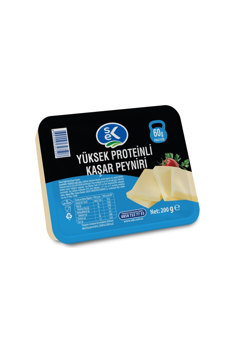 Sek Yüksek Proteinli Kaşar Peyniri 200 G