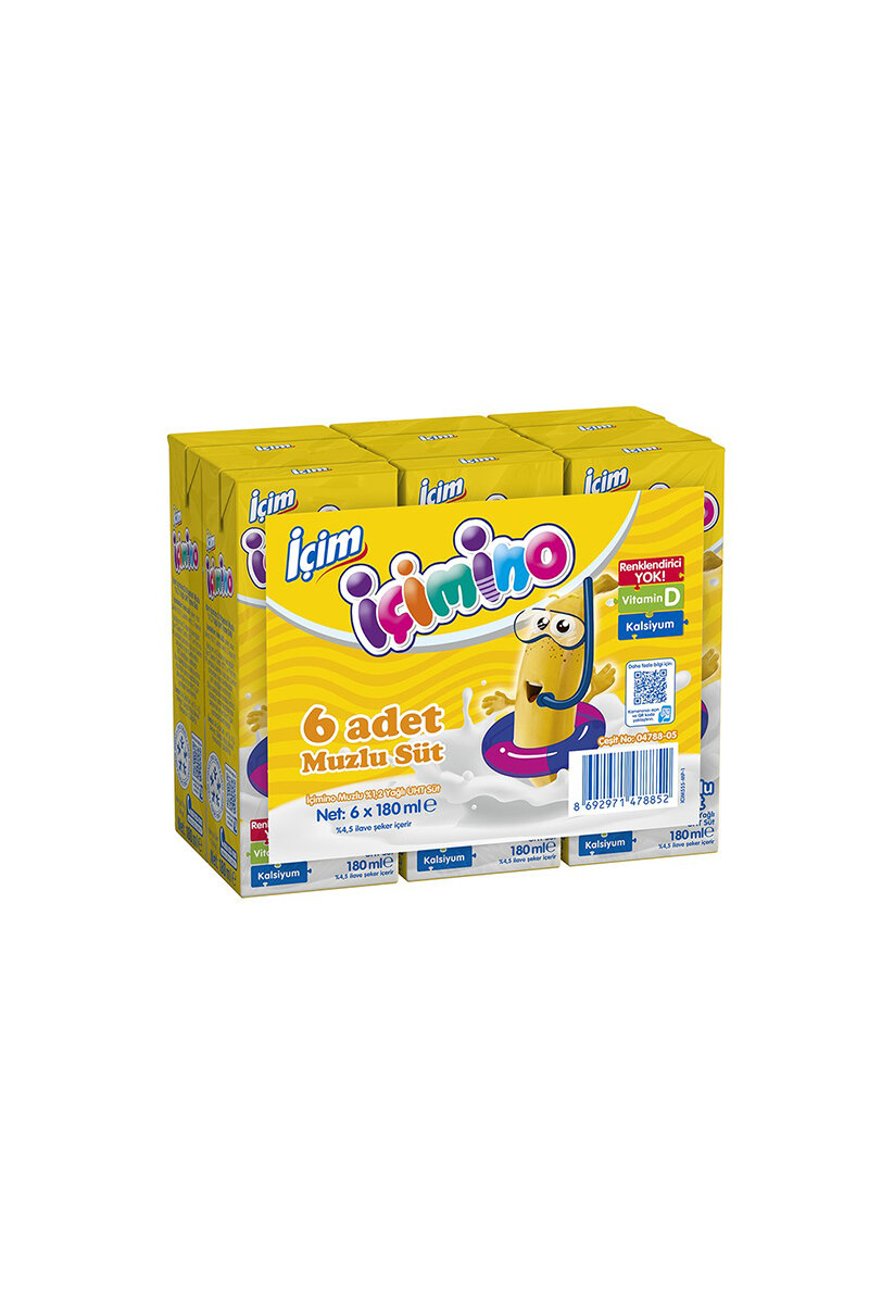 İçim İçimino Muzlu Süt 6x180 Ml
