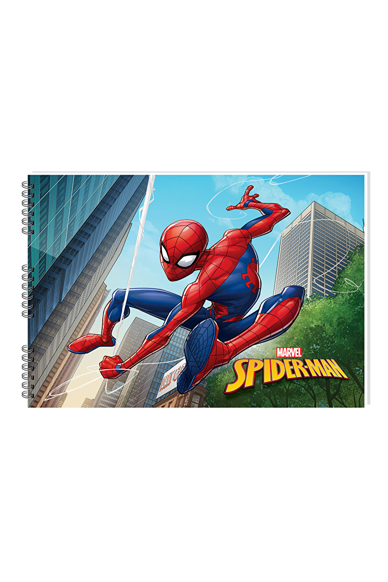 Spiderman 25x35 15 Yaprak Karton Kapak Spiralli Resim Defteri