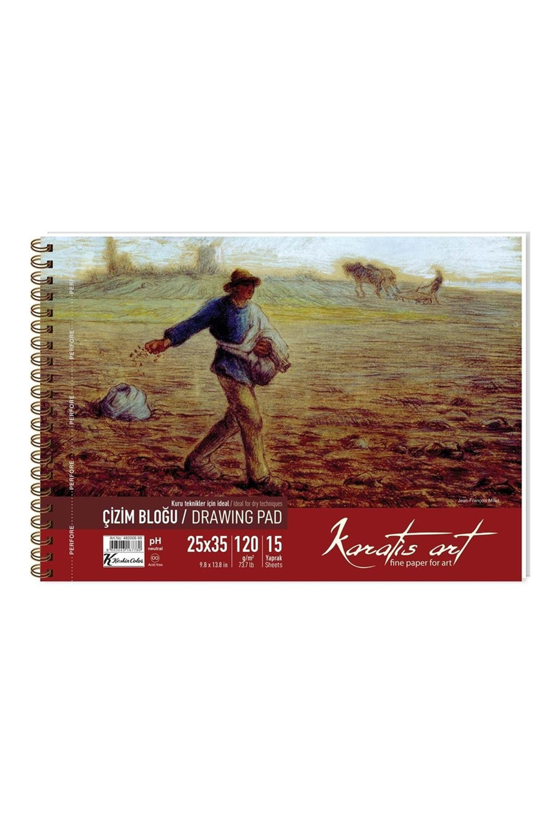 Karatis Art 120Gr 25*35 15 Yp. Spiralli Çizim Blok
