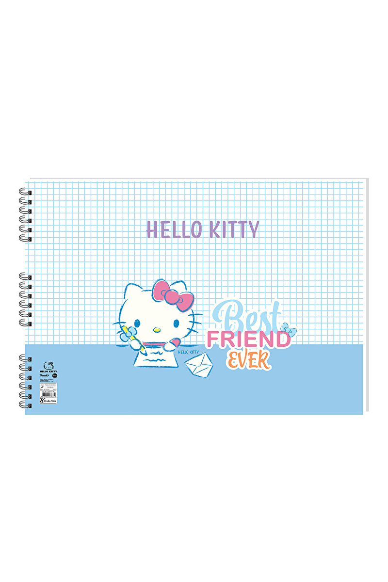 Hello Kitty 35*50 15 Yp. Spiralli Resim Defteri