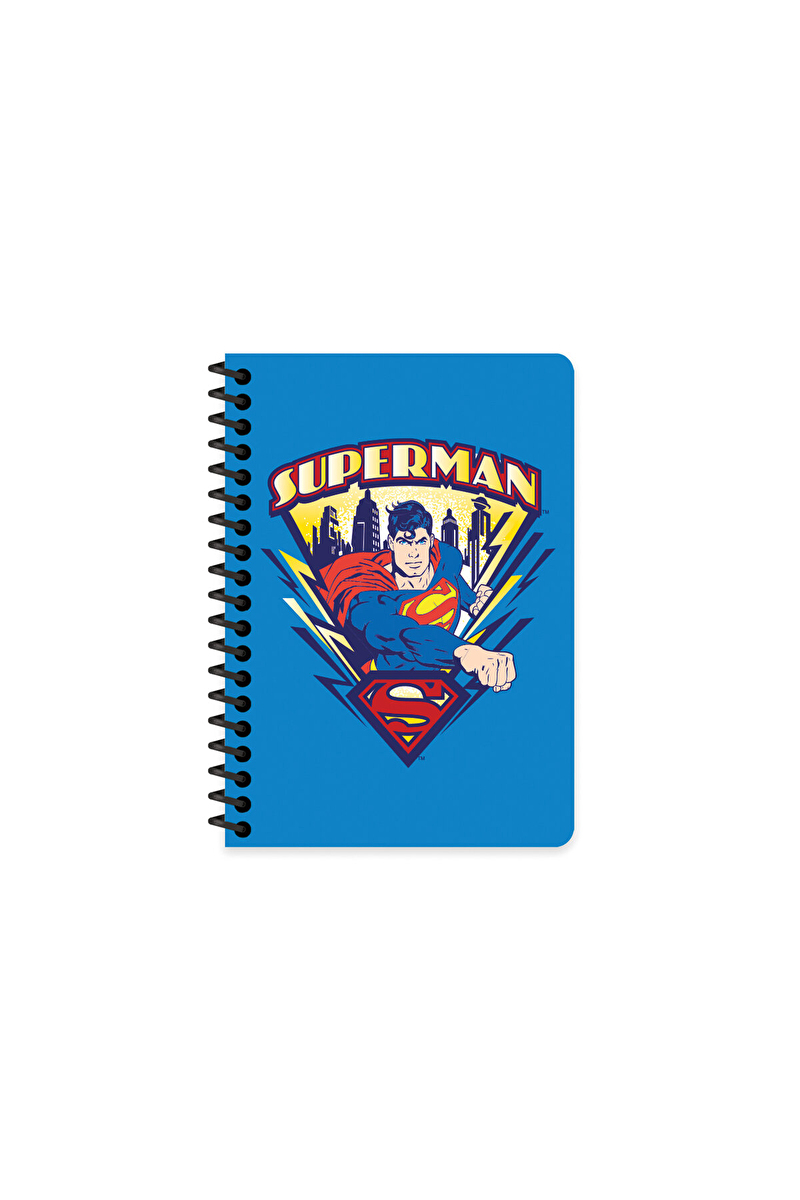 Superman A6 80 Yaprak Çizgili Spiralli Bloknot