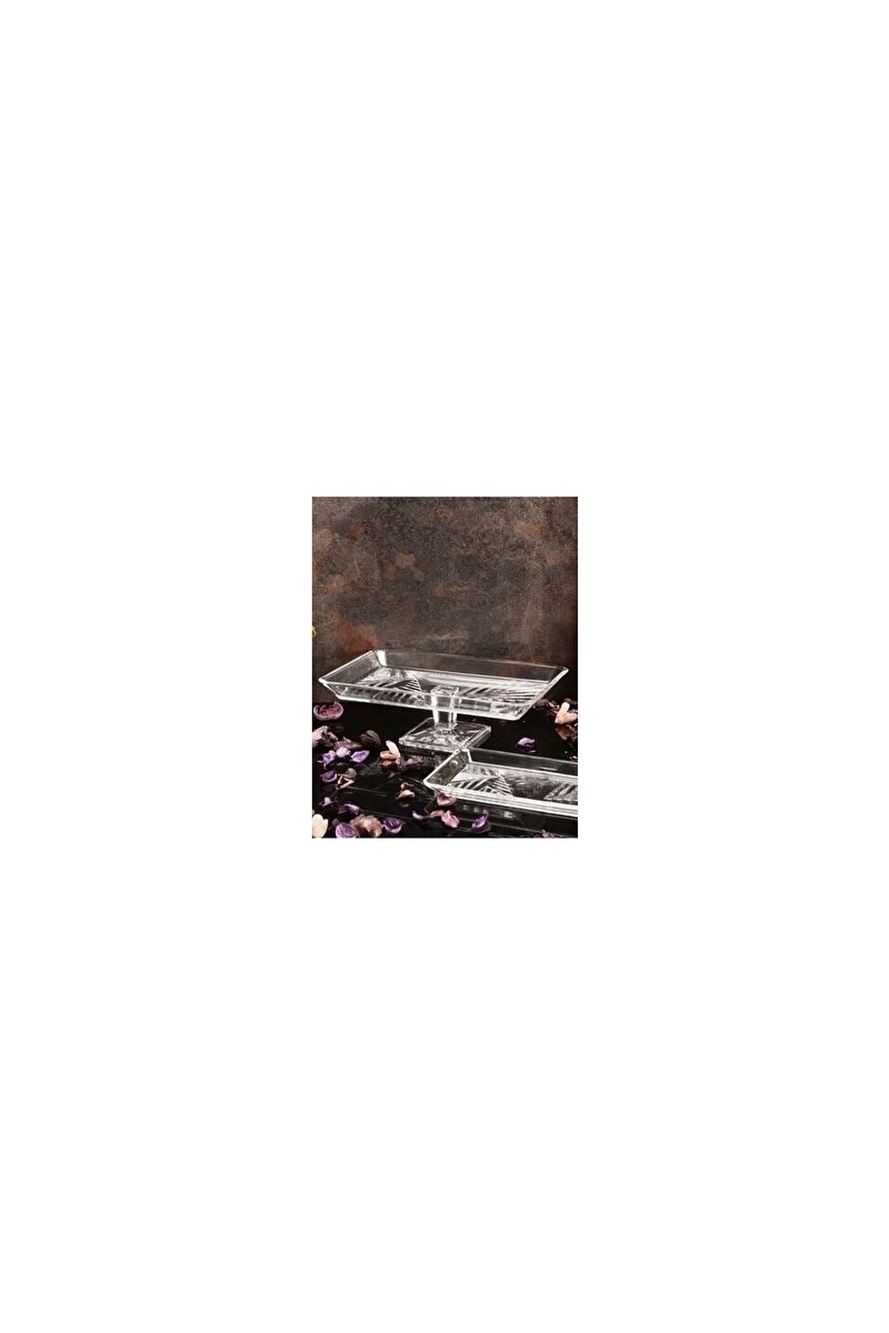 Paşabahçe Crystallin Madlen Ayaklı Servis Tabağı 27x16cm