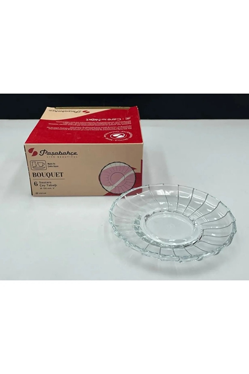 Paşabahçe Çay Tabağı 6'lı 130 mm Bouquet
