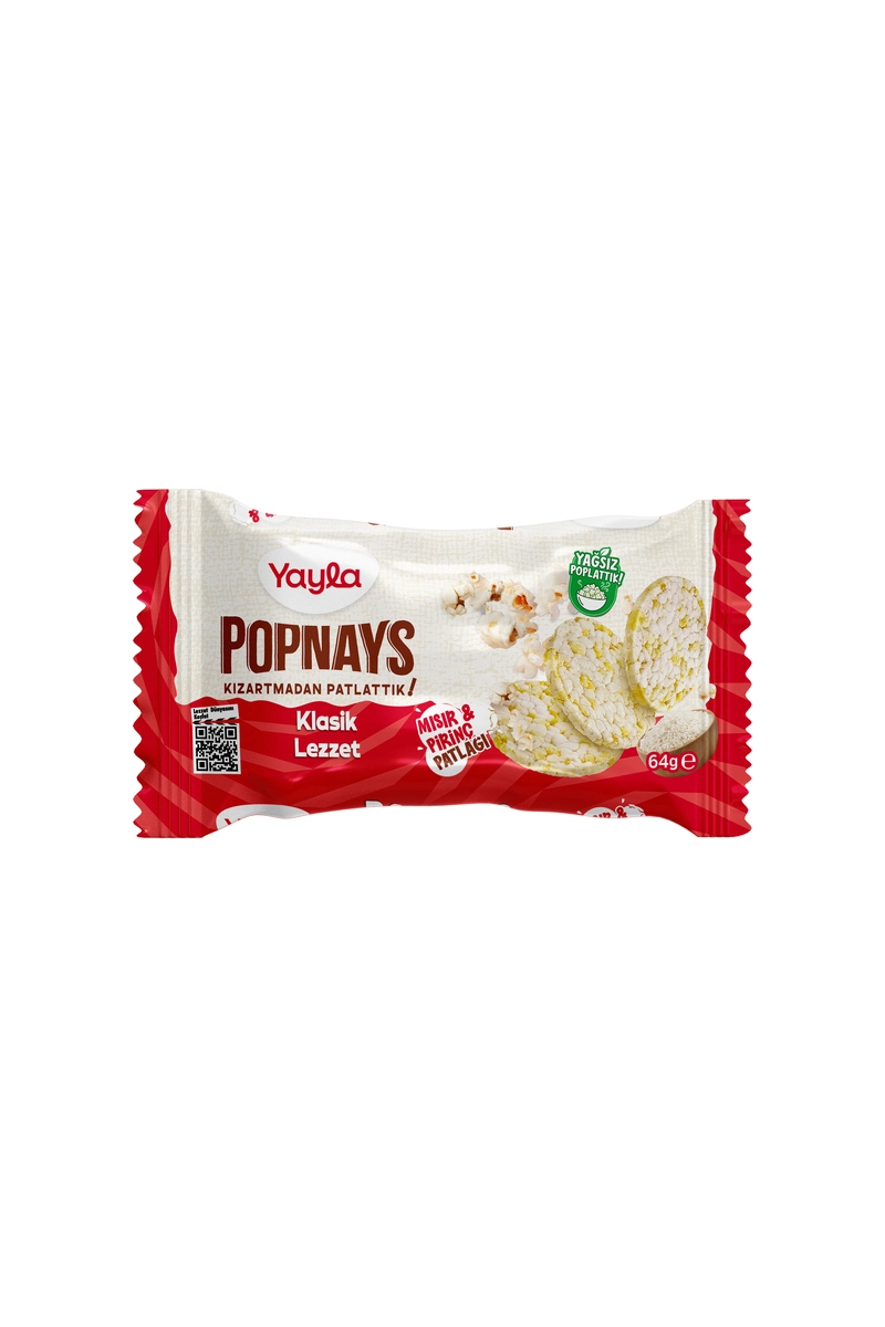 Yayla Popnays Klasik Lezzet Mısır ve Pirinç Patlağı 64 g