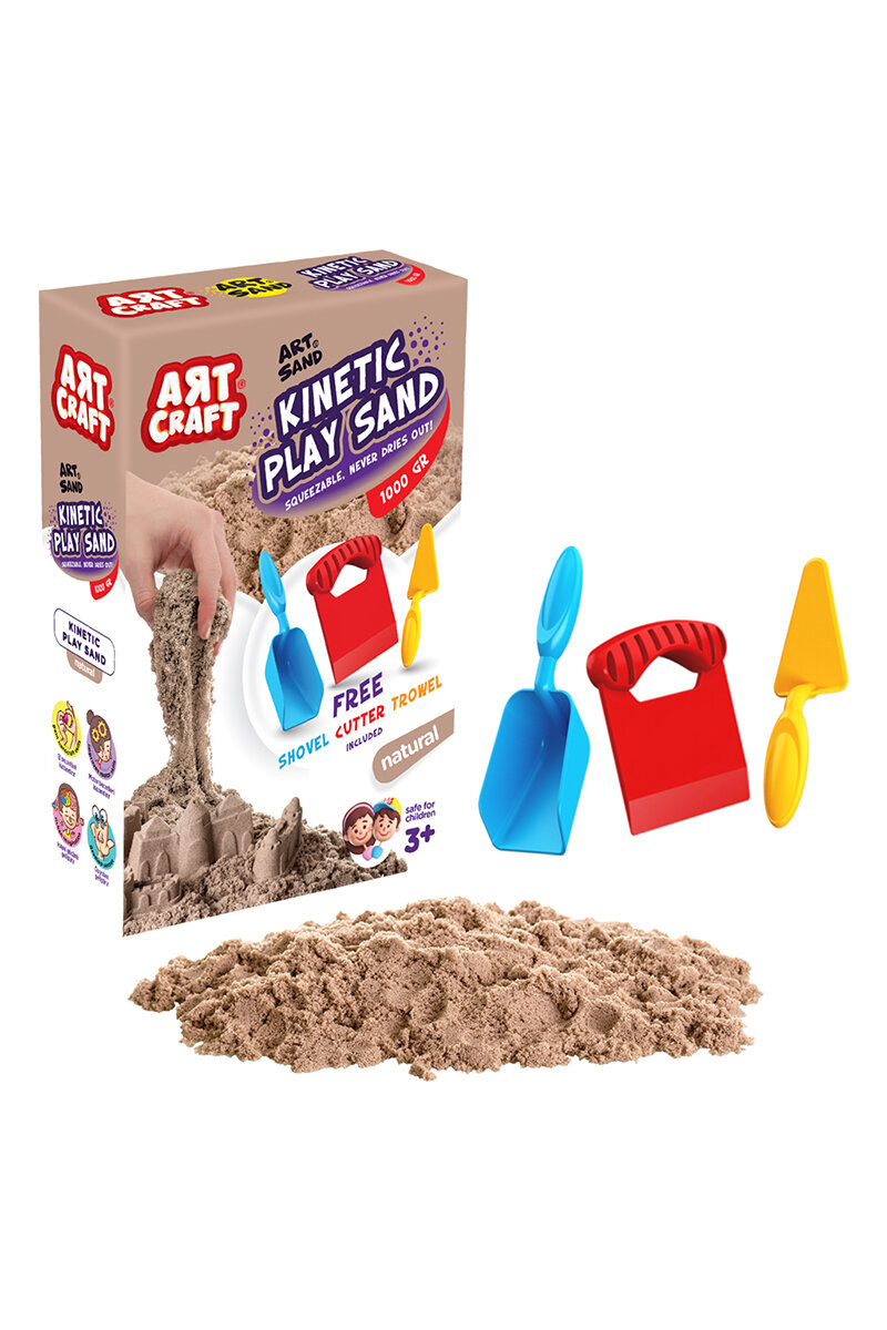 Aksesuarlı Naturel Kinetik Oyun Kumu 1000 Gr 3690