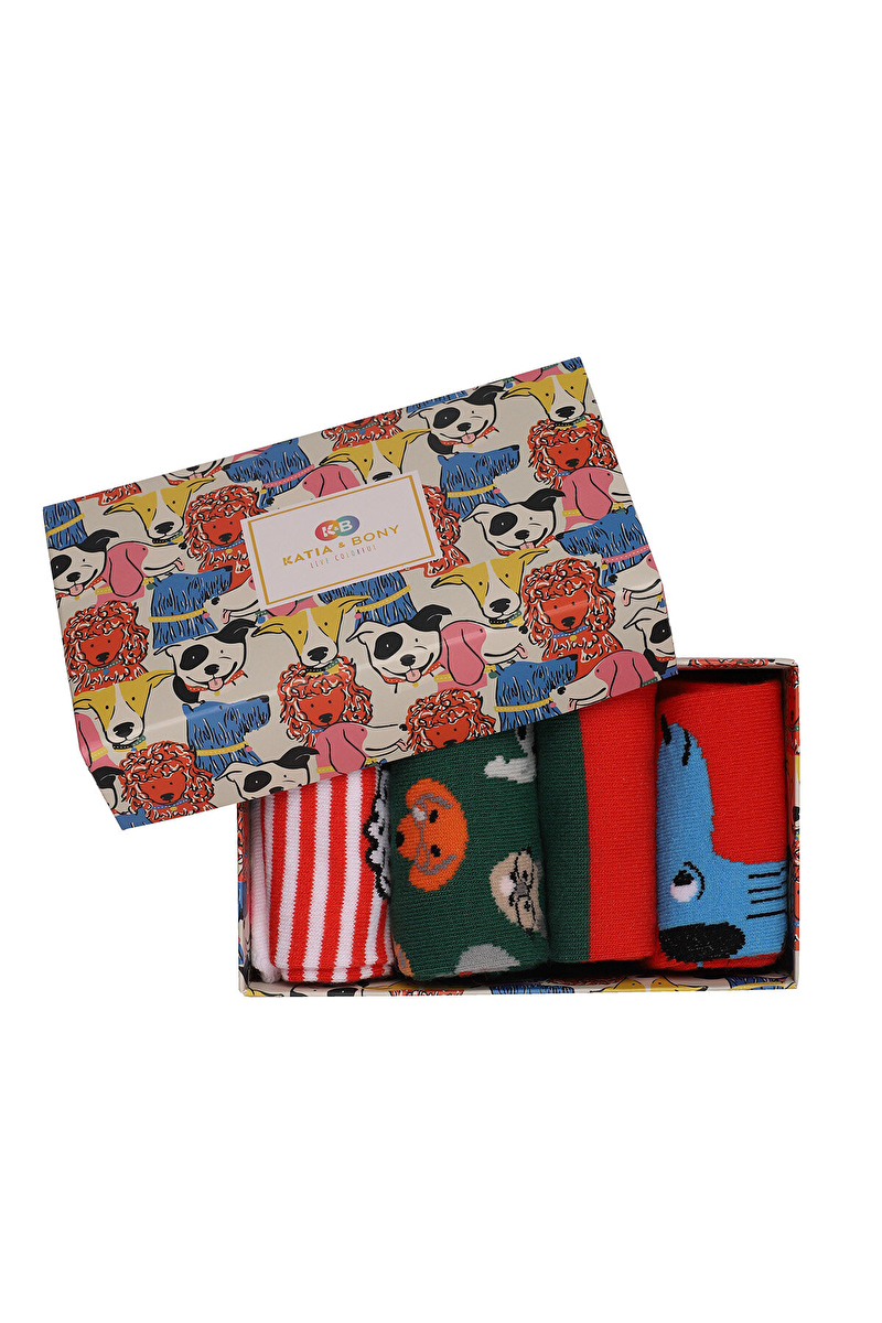 Katia&Bony Erkek Çocuk 4'lü Soket Çorap 12401K2020 KRMZ