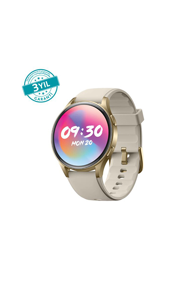 ttec Tempus Pro 34mm AMOLED Ekranlı Yuvarlak Alüminyum Kasa Akıllı Saat 2SW05RA-Rose Gold