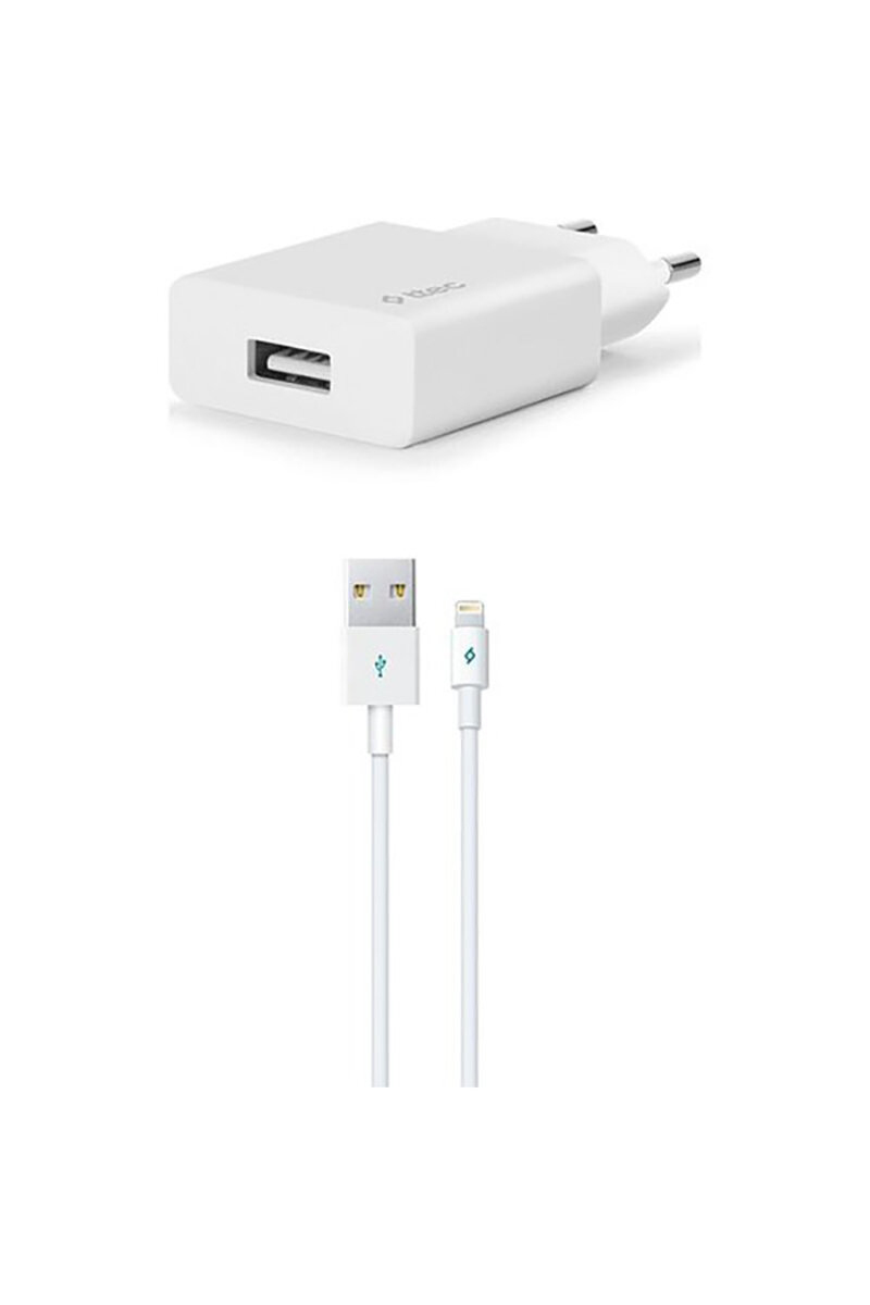 ttec SmartCharger Seyahat Şarj Aleti 2A + Lightning Kablo Beyaz