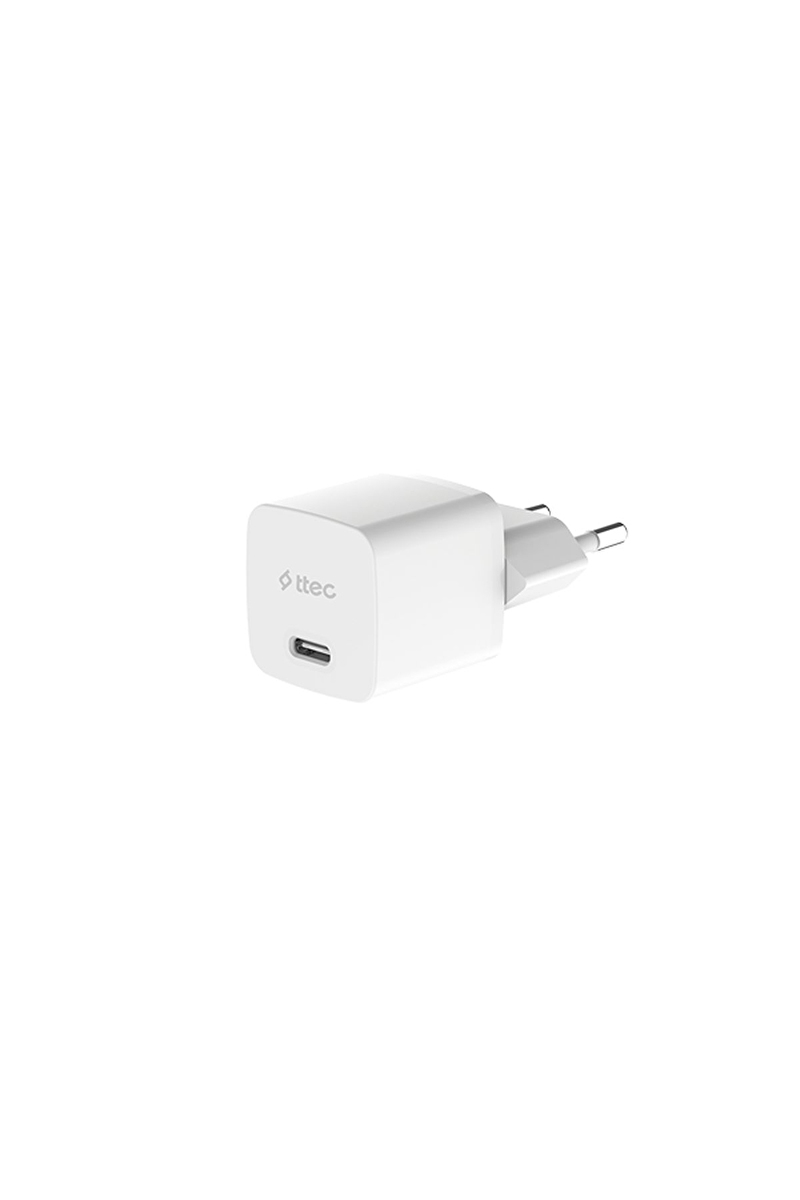 ttec 2SCP03LB SmartCharger GAN 30W PD Seyahat Hızlı Şarj Aleti + USB-C - Lightning 150cm Kablo-Beyaz