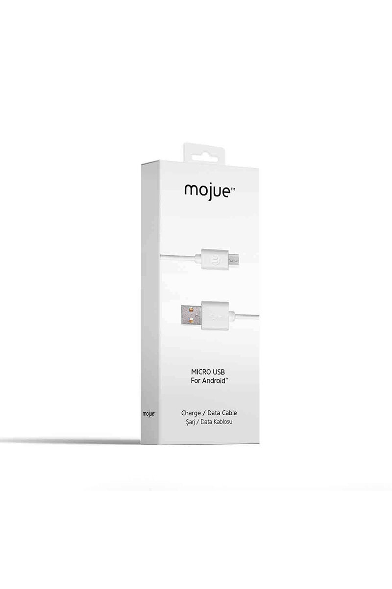 Mojue Şarj ve Veri Aktarım Kablosu Micro USB Beyaz