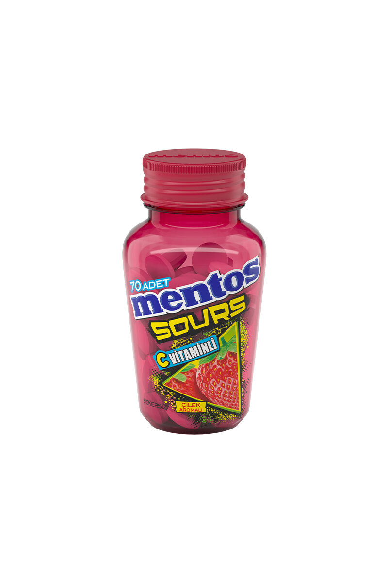Mentos Sours Mint Çilek 49 G