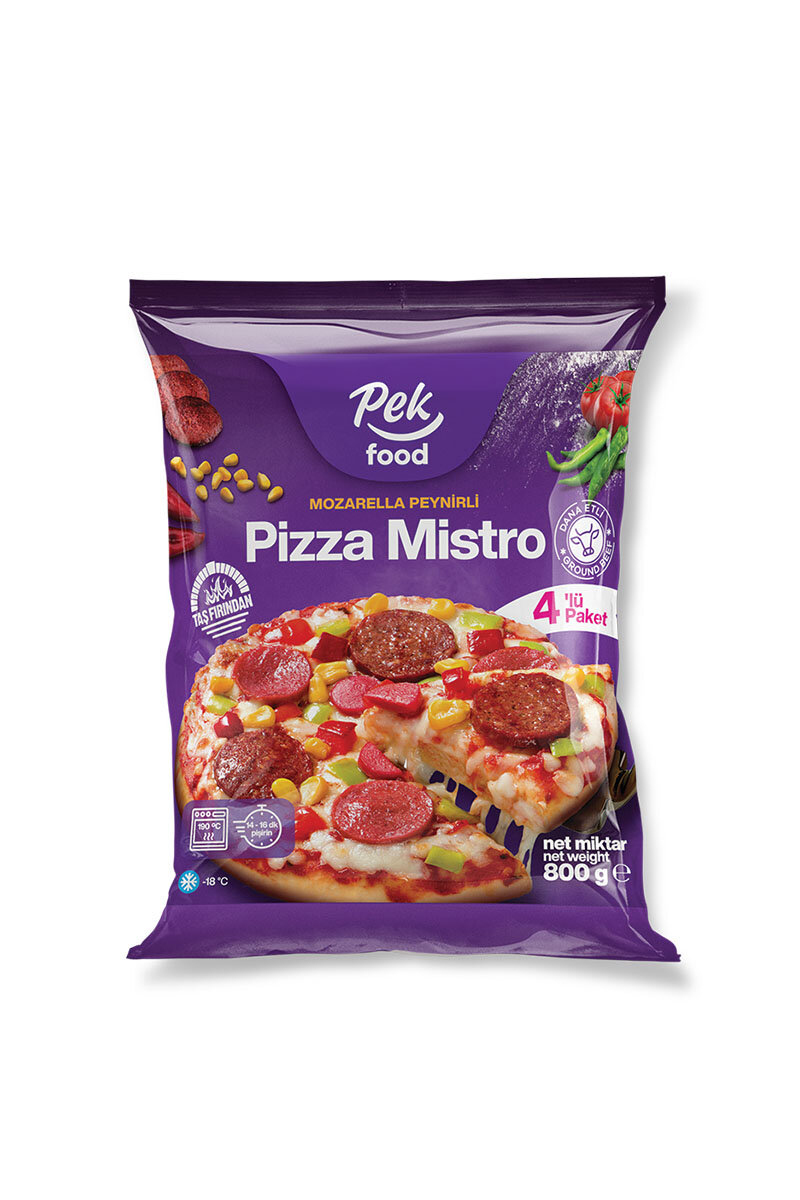 Pek Food Mistro Pizza 800 G 4'Lü