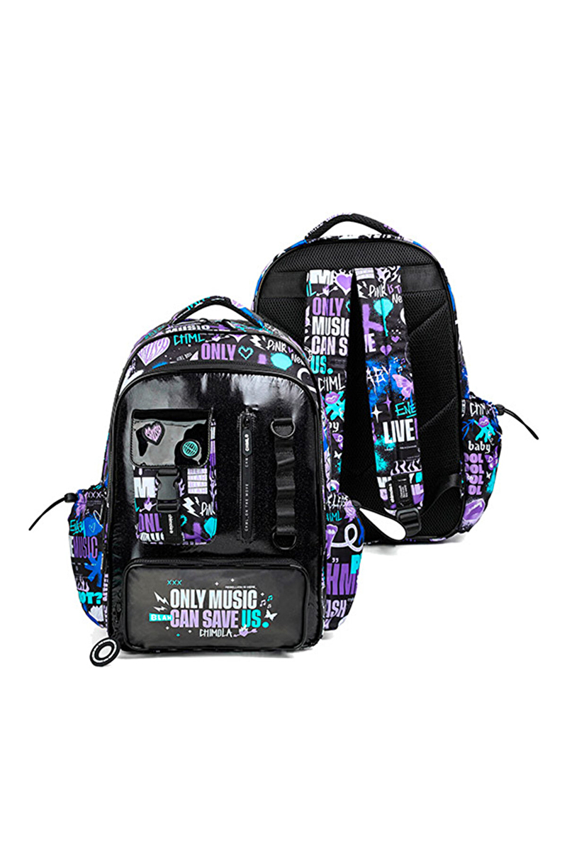 Chimola Punk Purple 17'' Sırt Çantası