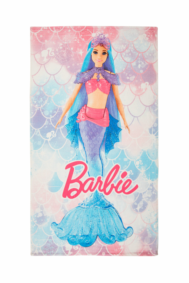 Özdilek Barbie Denizkızı Lisanslı Kadife Plaj Havlusu 70x130 cm