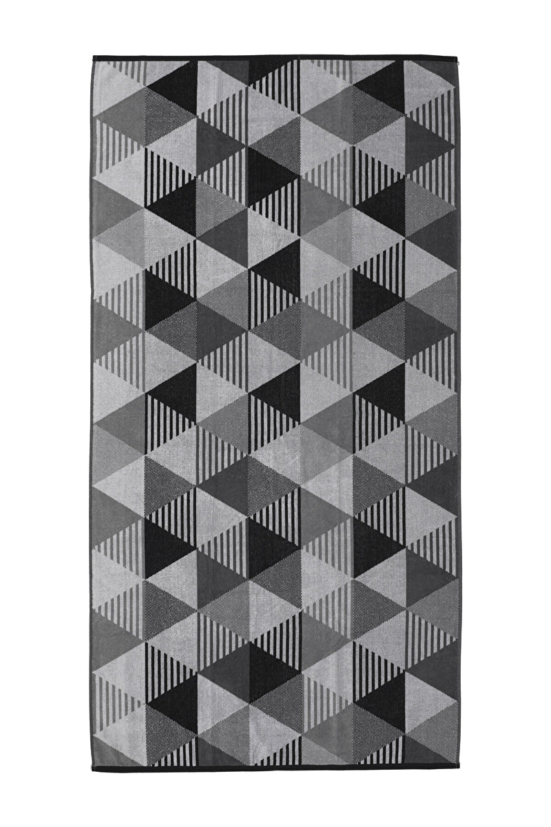 Özdilek Cannes Monument Black Kadife Plaj Havlusu 86x162 cm