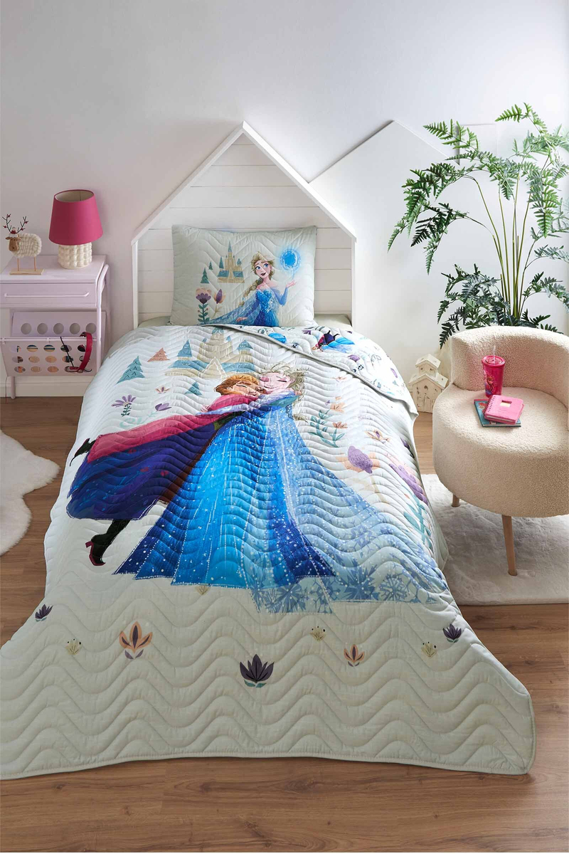 Özdilek Frozen Love Disney Lisanslı Tek Kişilik Çocuk Yatak Örtüsü Takımı