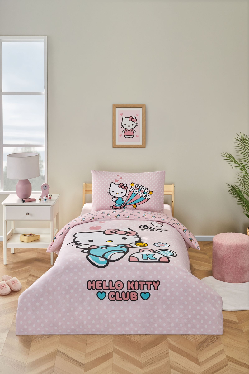 Özdilek Hello Kitty Lisanslı Tek Kişilik Nevresim Takımı