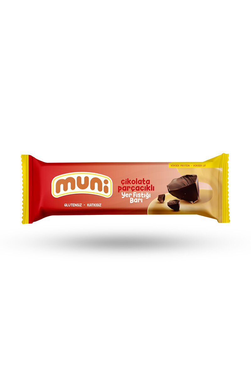 Muni Çikolata Parçacıklı Yer Fıstıklı Bar 40 g