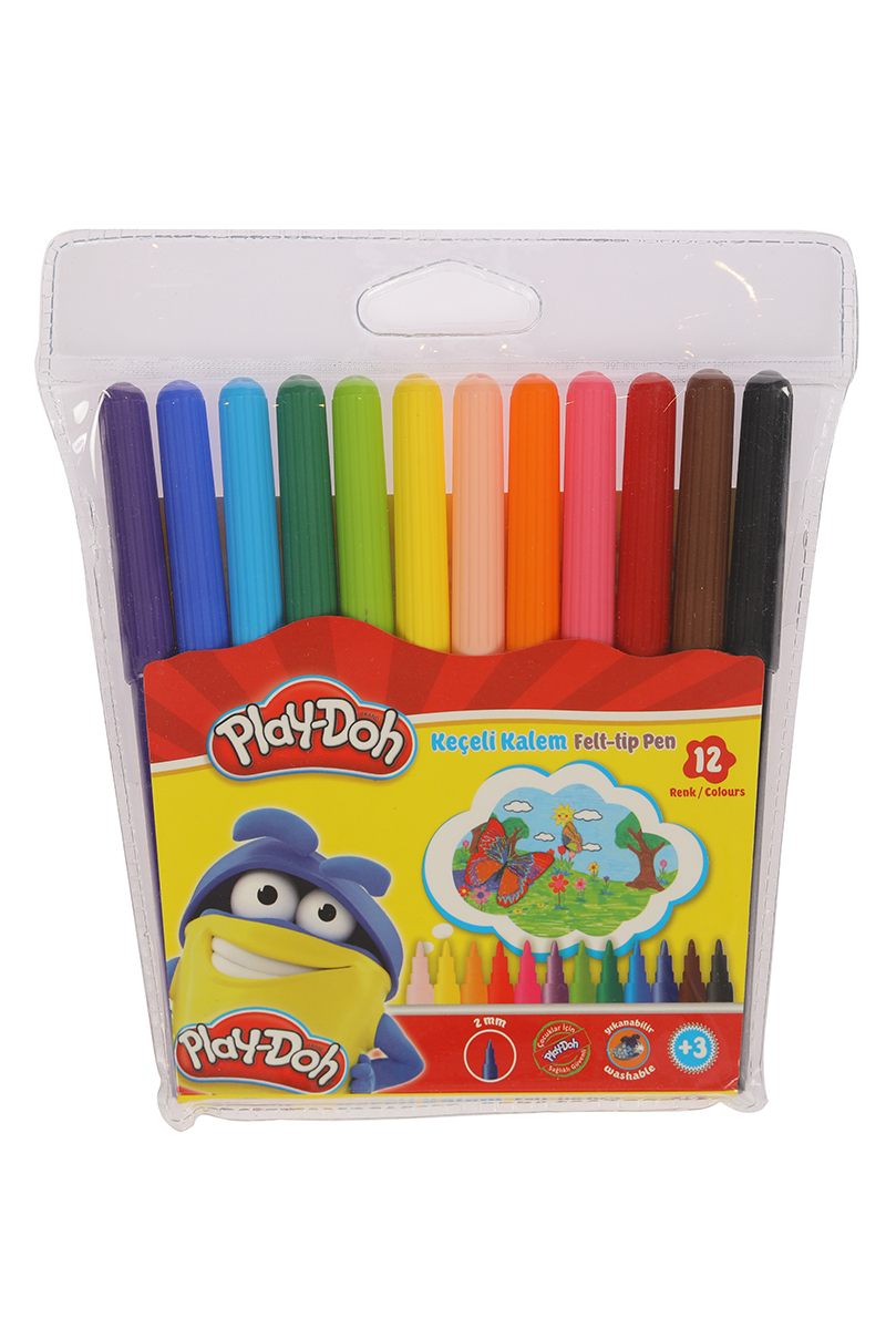 Play Doh 12 Renk Keçeli Kalem