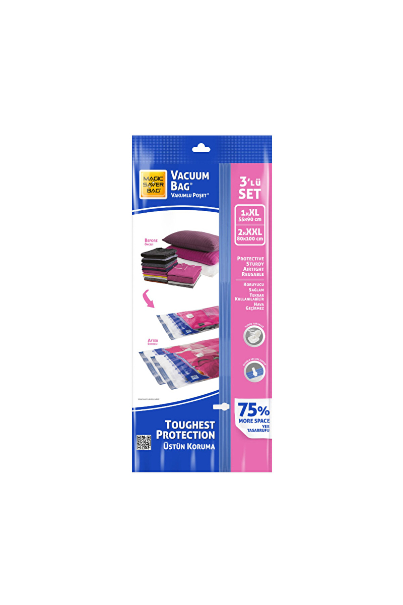Magic Saver Vakumlu Poşet 3'lü X+2(2XL)