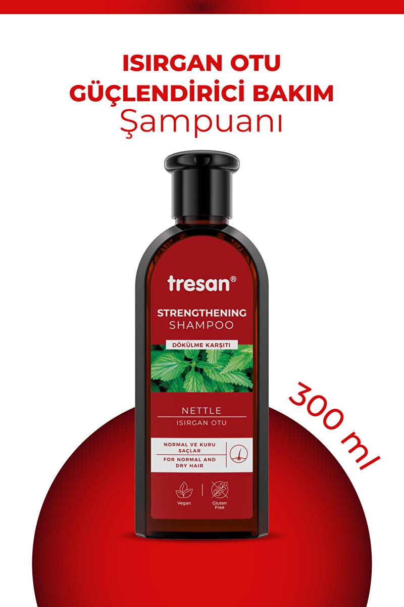 Tresan Şampuanı 300 ml Dökülme Karşıtı Isırgan Otu Güçlendirici - Normal ve Kuru Saçlar İçin