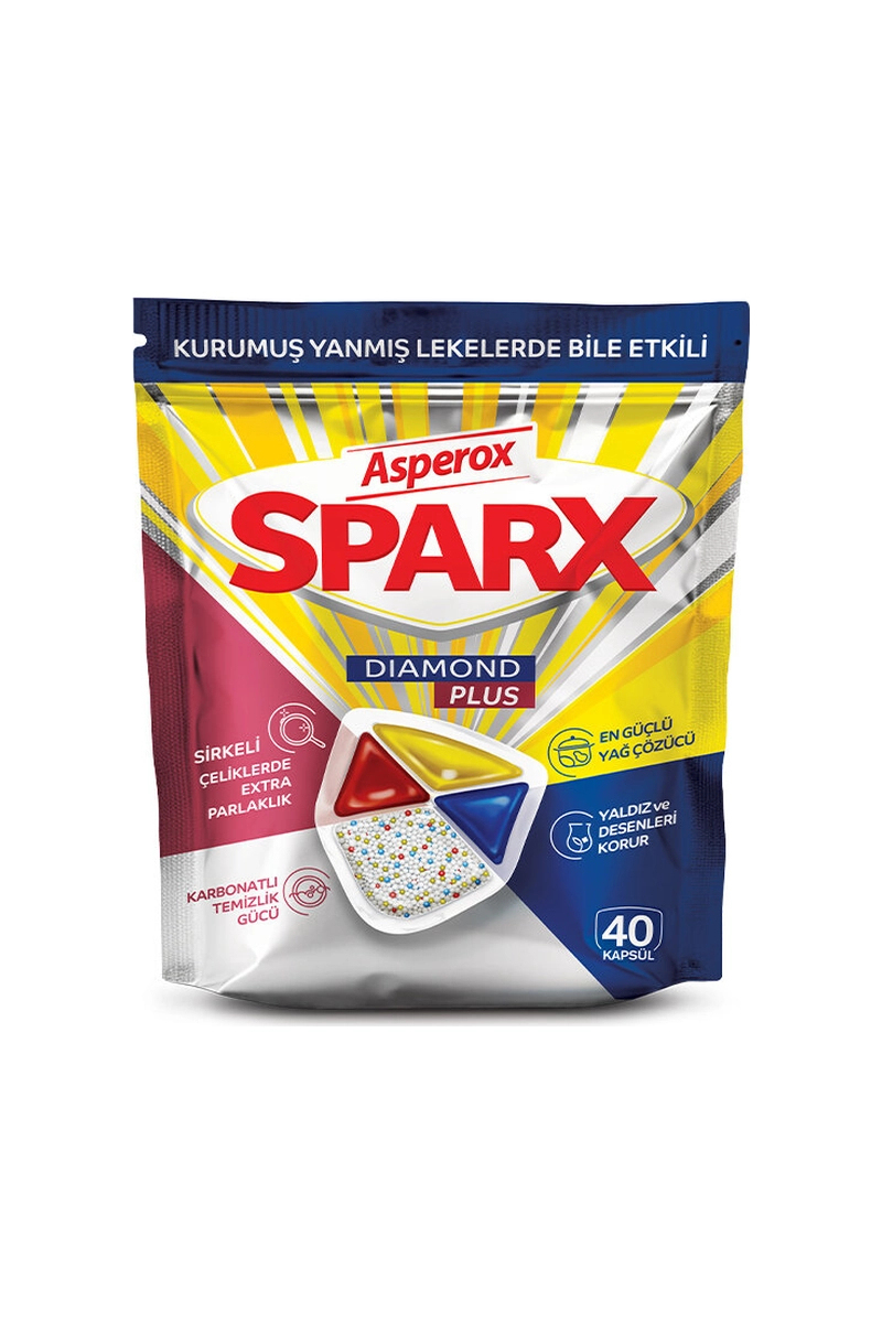 Asperox Sparx Diamond Plus Bulaşık Makinasi Tableti 40 lı