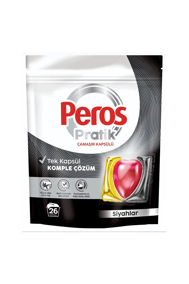 Peros Pratik Çamaşır Deterjanı Kapsülü Siyahlar 26 Adet