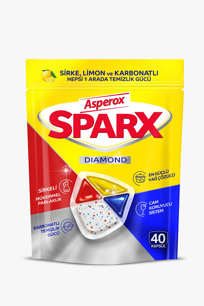 Asperox Sparx Bulaşık Makinesi Tableti Hepsi Bir Arada 40 Lı