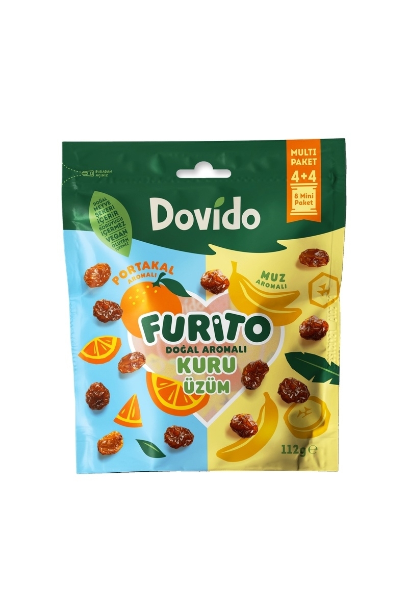 Dovido Multi Furito Portakal Muz Aromalı Üzüm 112G