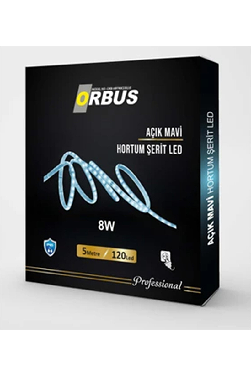 Orbus Hortum Şerit Led İce Blue 5m