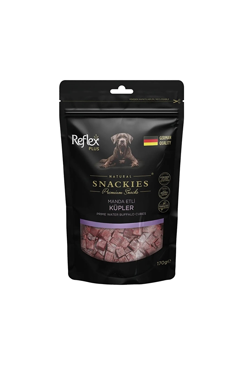 Reflex Snackies Natural Manda Etli Küp Tahılsız Köpek Ödül Maması 170 g
