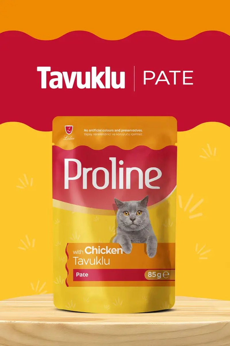 Proline Kedi Yaş Maması Tavuklu Pate 85 g