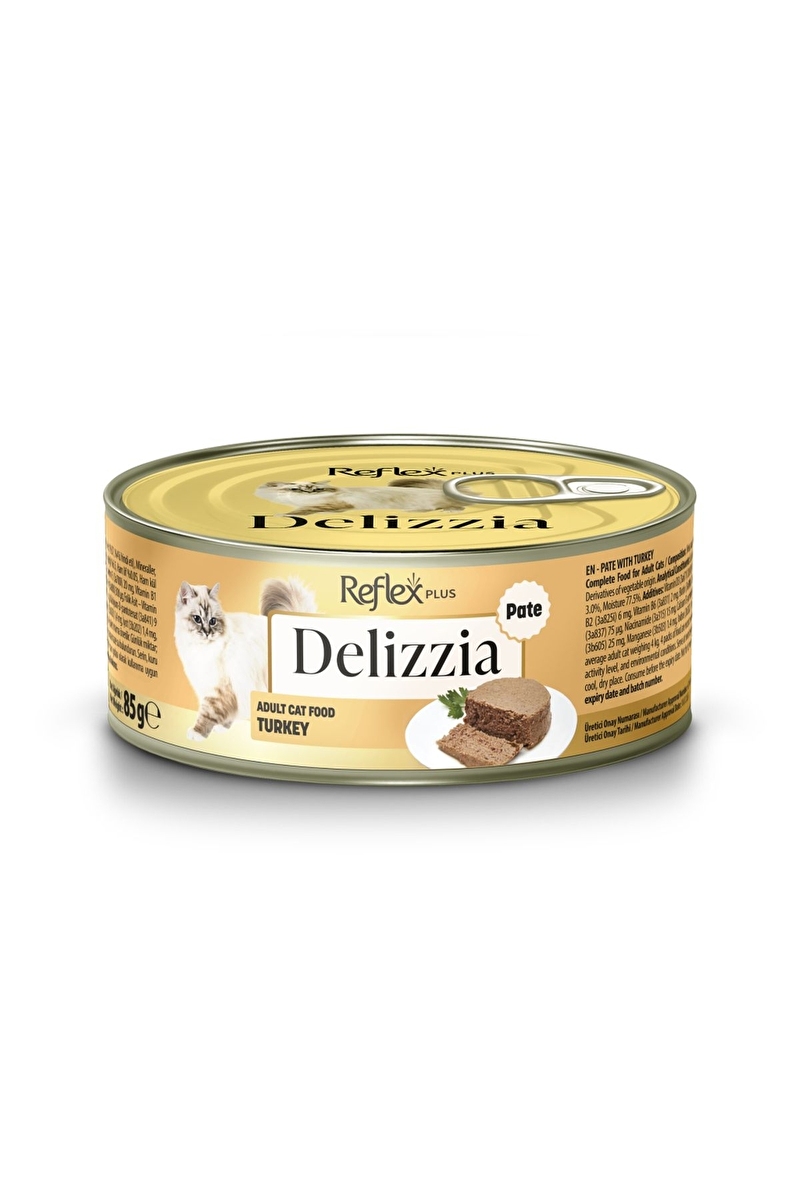 Reflex Plus Delizzia Hindi Etli Ezme Yetişkin Kedi Konservesi 85 gr