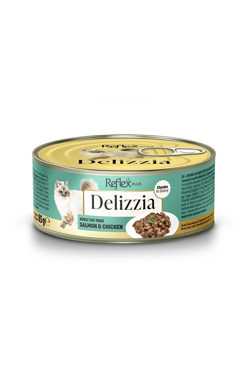 Reflex Plus Delizzia Somon ve Tavuklu Parça Etli Kedi Konservesi 85 g