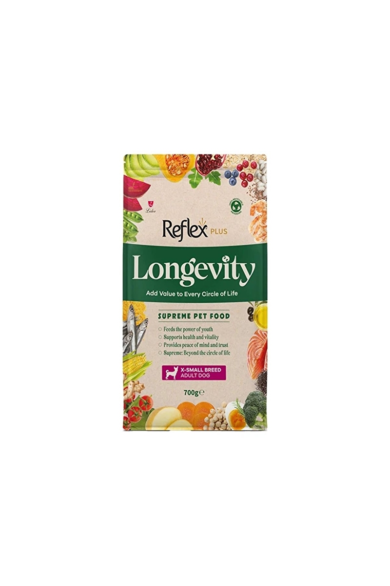 Reflex Plus Longevity Hipoalerjenik Çok Küçük Irk Yetişkin Köpek Maması 700 g