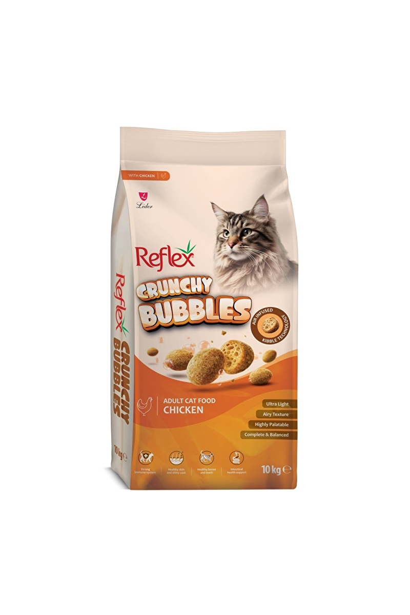 Reflex Crunchy Bubbles Tavuklu Yetişkin Kedi Maması 10 kg