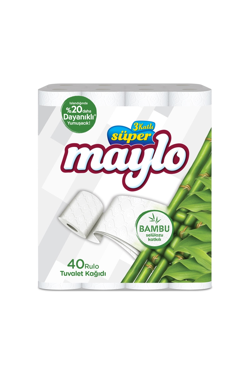 Süper Maylo Bambu Katkılı Tuvalet Kagıdı 40'lı