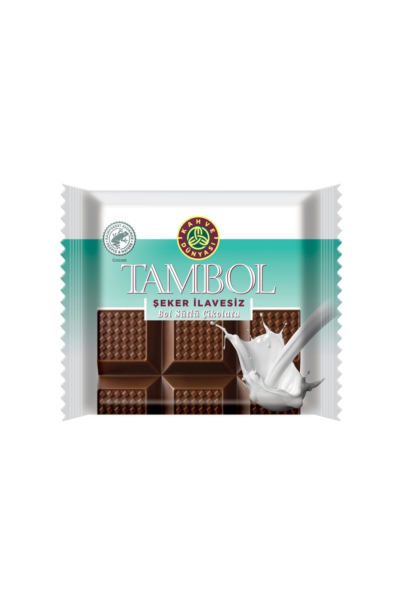 Kahve DünyasI Tambol Şeker İlavesiz Bol Sütlü Çikolata 77 g