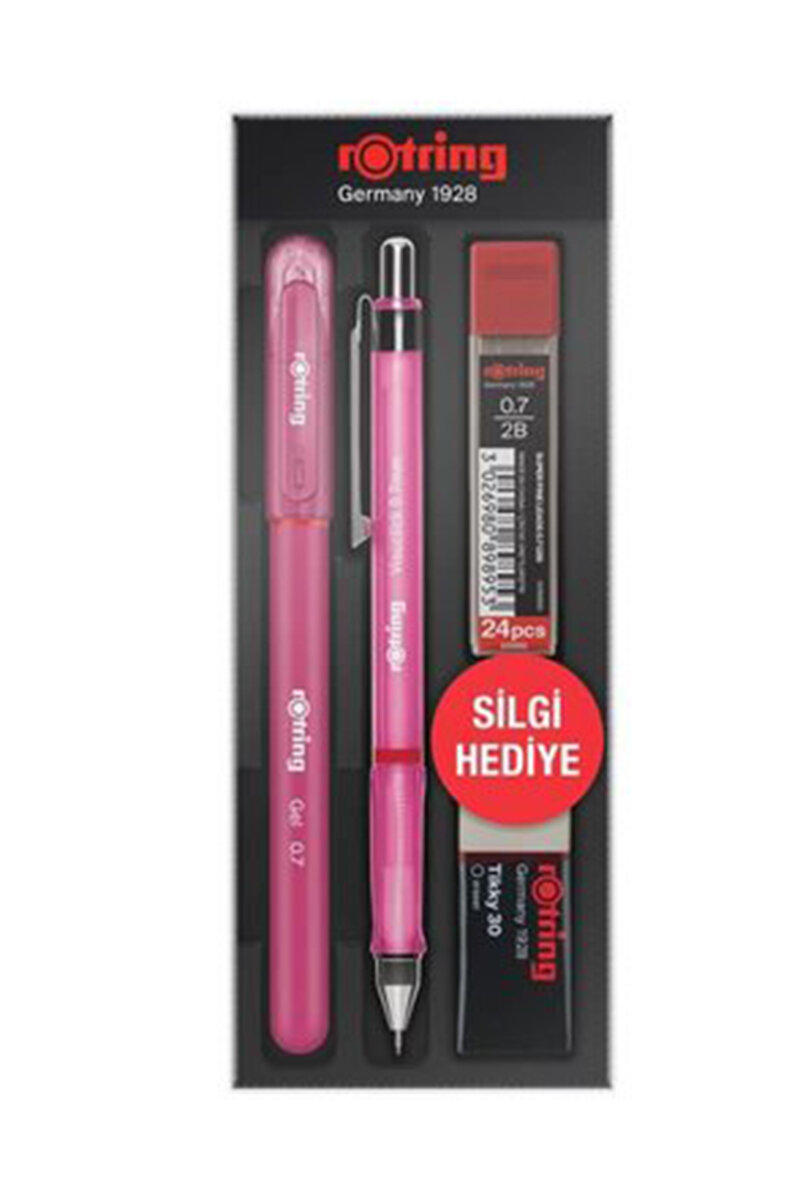 Rotring Visuclick + Jel Okul Seti- 0.7 mm Pembe