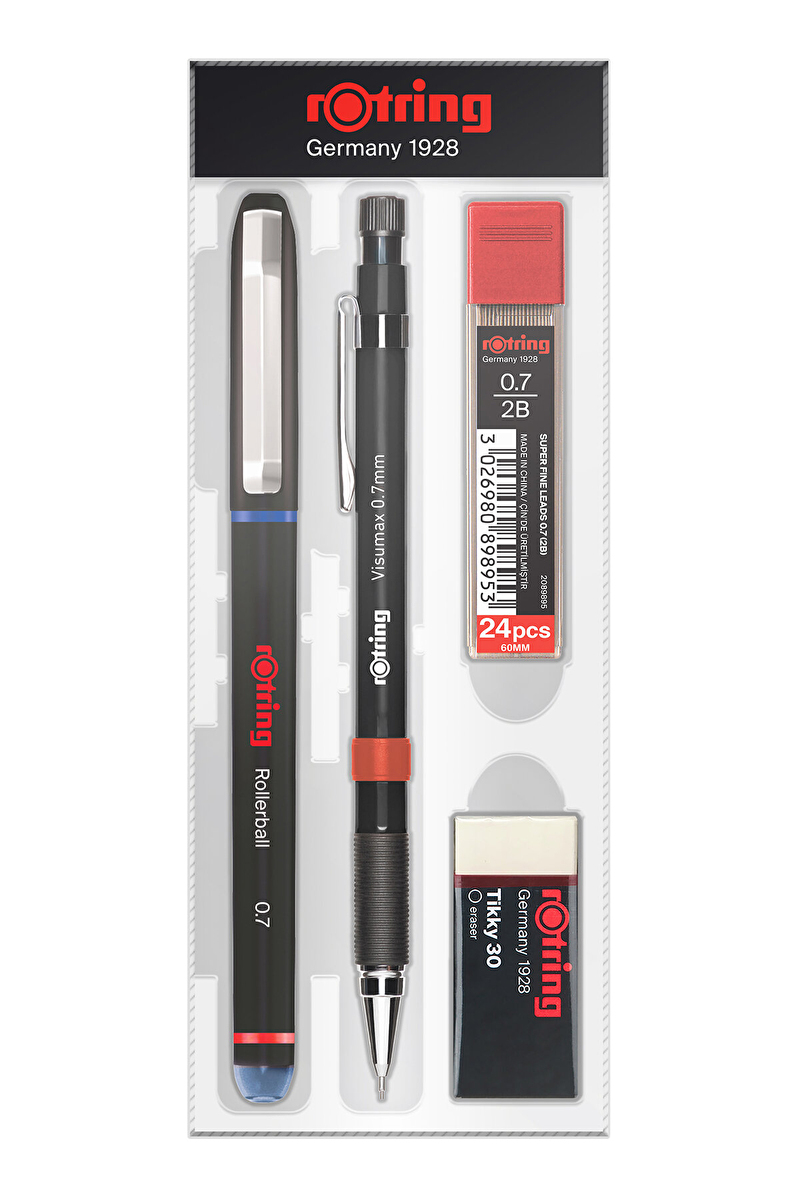 Rotring Ofis Set Roller + Versatil Mekanik Kalem + Silgi + Uç