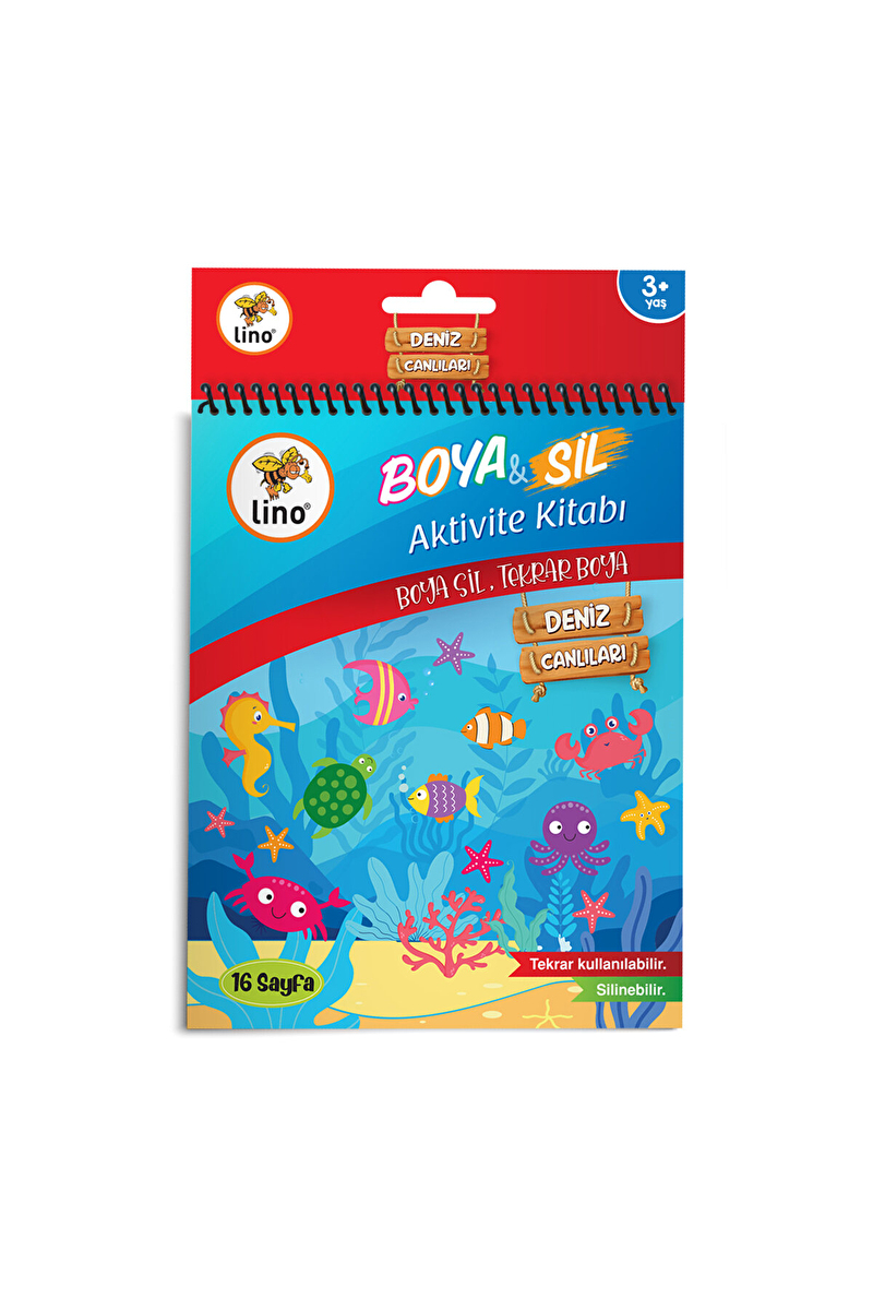 Lino Boya Sil Aktivite Boyama Kitabı Uzay A4 Ebat (Silinebilir)