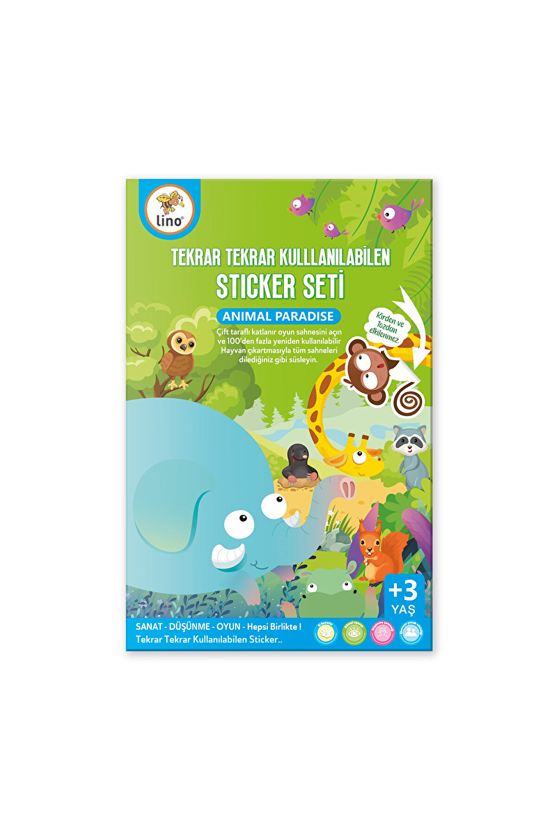 LİNO TEKRAR TEKRAR KULLANLino Tekrar Tekrar Kullanılabilen Sticker Seti Anımal