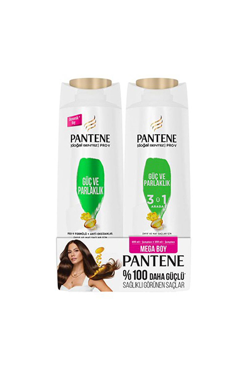 Pantene Güç ve Parlaklık Şampuan 600 ml + 350 ml
