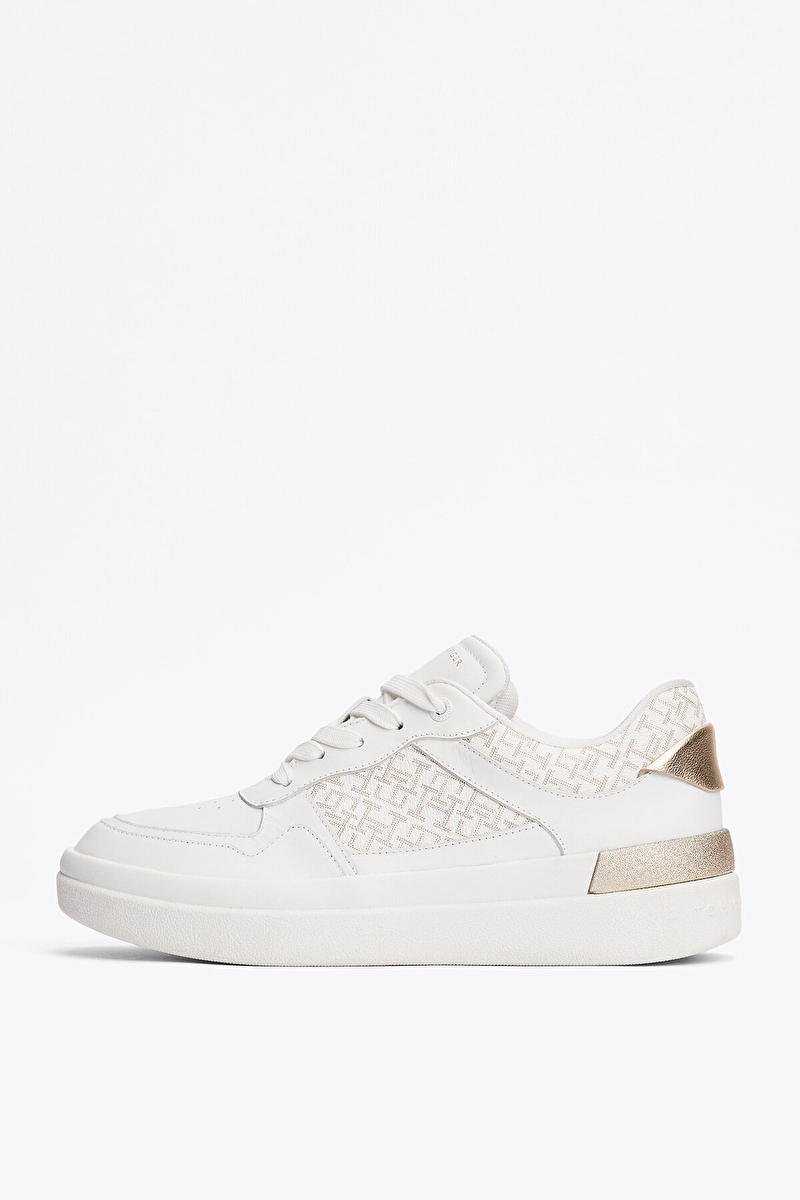 Tommy Hilfiger Kadın Lux Court Sneaker Monogram Ayakkabı FW0FW083810K4