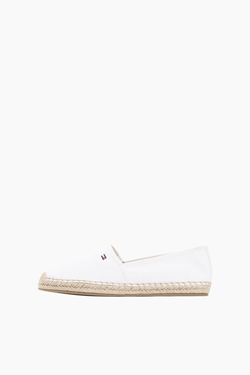 Tommy Hilfiger Kadın Flag Canvas Espadrille Ayakkabı FW0FW08541YBL